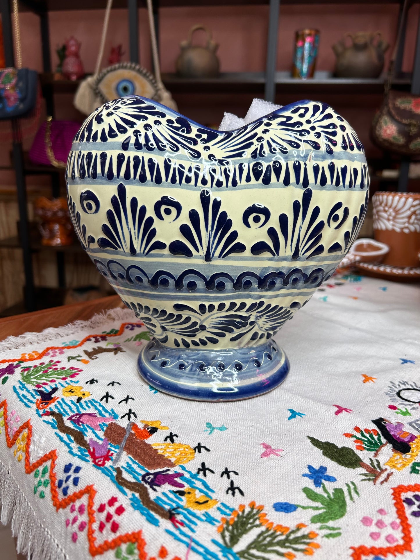 Talavera Heart vase