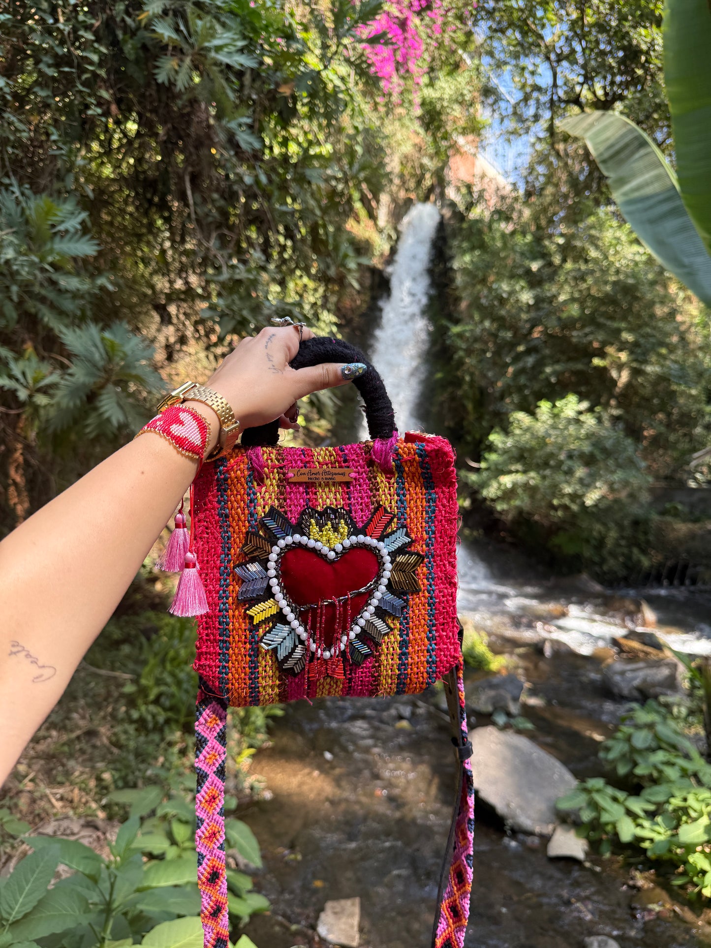 Mini sacred heart bag