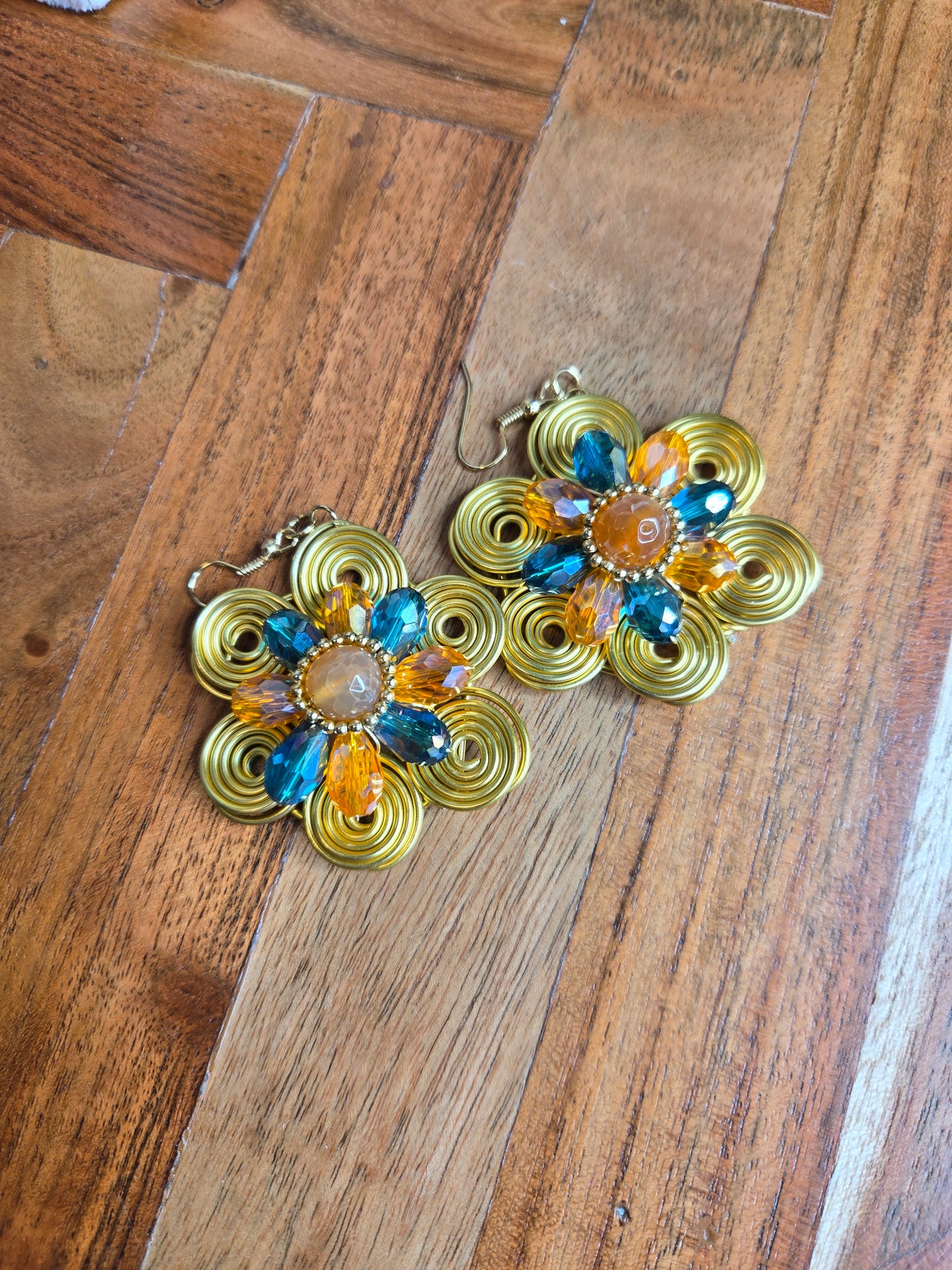 Orange & blue necklace