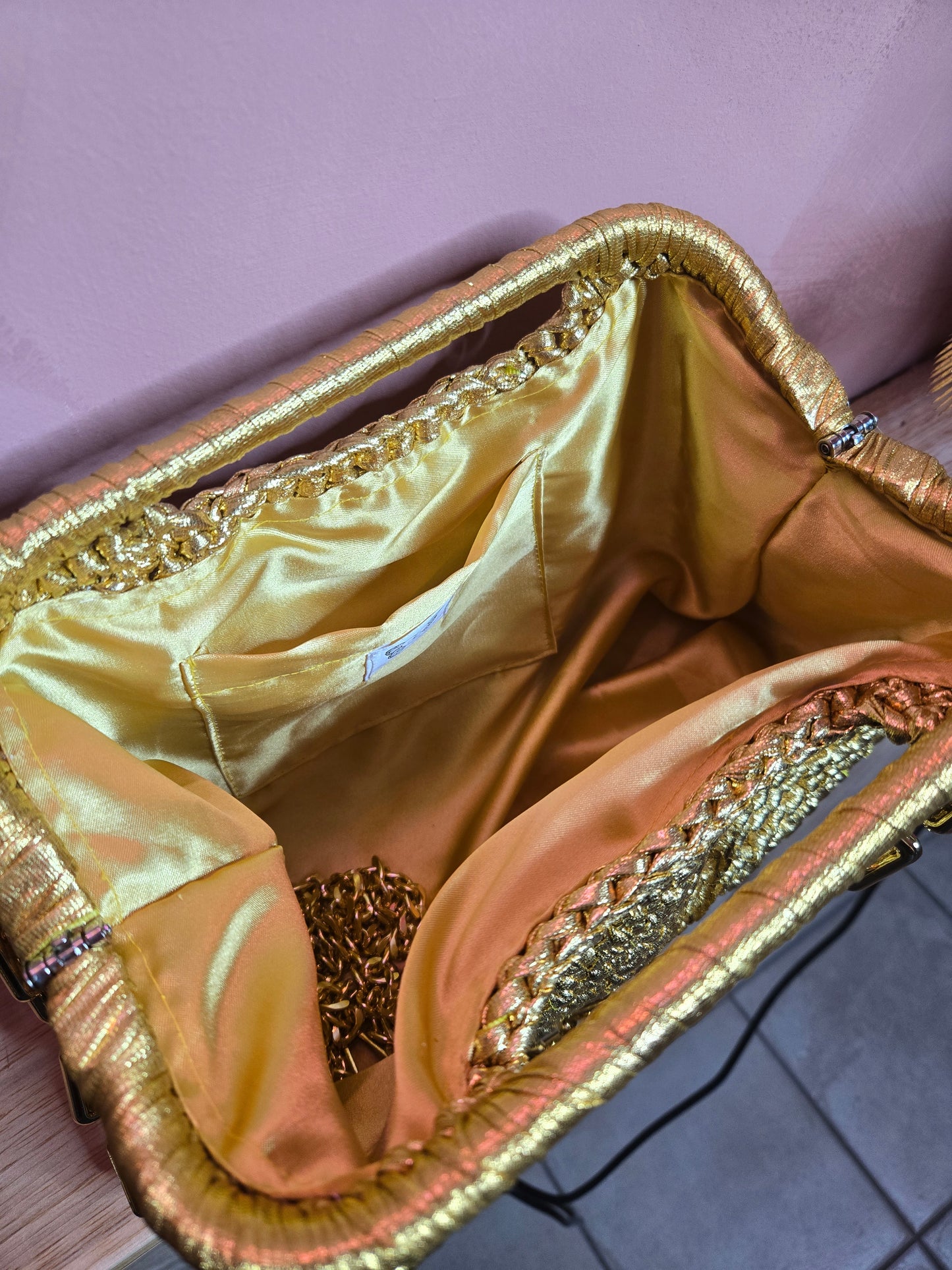 Gold clutch